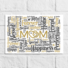 Load image into Gallery viewer, Personalised Mum Family Names Gift Print