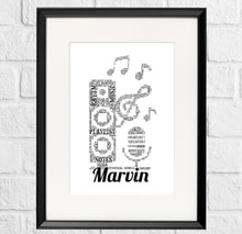 Load image into Gallery viewer, Personalised microphone and speaker word art