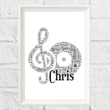 Load image into Gallery viewer, Personalised Record Gift Print