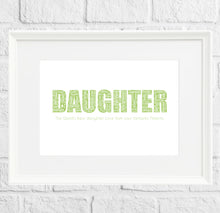 Load image into Gallery viewer, Personalised Daughter Gift Print