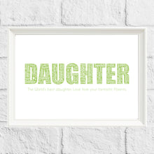 Load image into Gallery viewer, Personalised Daughter Gift Print