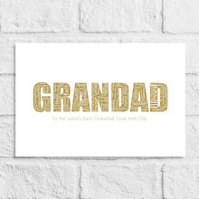 Load image into Gallery viewer, Word Cloud Grandad gift Print by Stunrosie Giftp