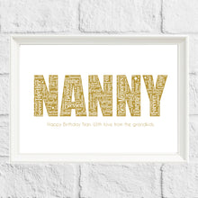 Load image into Gallery viewer, Nan gift print by Stunrosie gifts