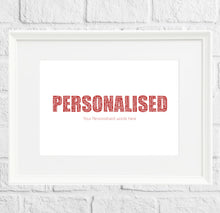 Load image into Gallery viewer, Personalised Custom Word Gift Print