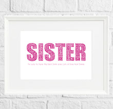 Load image into Gallery viewer, Best sister present idea