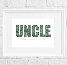 Load image into Gallery viewer, Custom wordart gift print