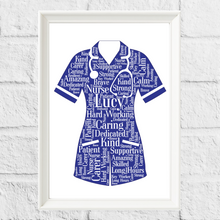 Load image into Gallery viewer, Personlaised Nurse word art gift idea