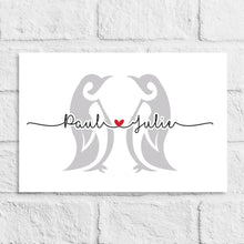 Load image into Gallery viewer, Personalised Penguin Gift Print