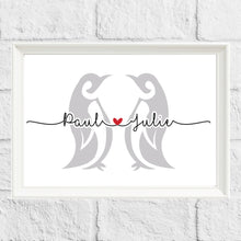 Load image into Gallery viewer, Personalised Penguin Gift Print