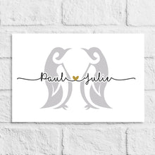Load image into Gallery viewer, Personalised Penguin Gift Print