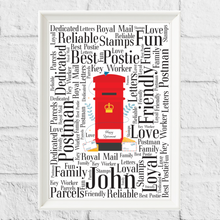 Load image into Gallery viewer, Postbox wordart by Stunrosie Gifts