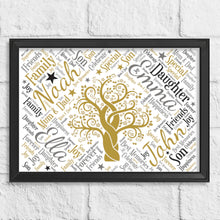 Load image into Gallery viewer, Personalised Family Tree Gift Print