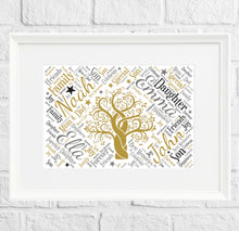 Load image into Gallery viewer, Personalised Family Tree Gift Print