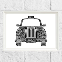 Load image into Gallery viewer, Black Taxi personalised print
