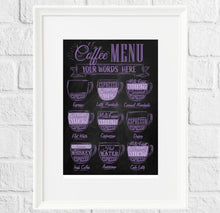 Load image into Gallery viewer, NEW - Personalised Coffee Menu