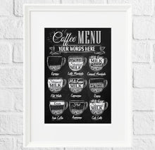 Load image into Gallery viewer, NEW - Personalised Coffee Menu