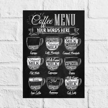 Load image into Gallery viewer, NEW - Personalised Coffee Menu