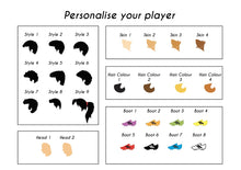 Load image into Gallery viewer, Personalised Footballer Word Art Gift Print