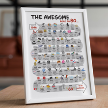 Load image into Gallery viewer, UK | The Road to 80 | 80th Milestone Birthday Print | Born in 1946
