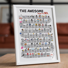 Load image into Gallery viewer, UK | The Road to 90 | 90th Milestone Birthday Print | Born in 1936
