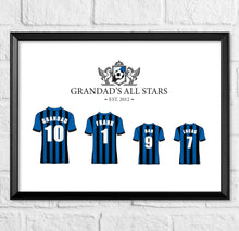 Load image into Gallery viewer, Personalised Family Football Team Gift Print
