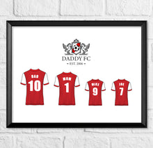 Load image into Gallery viewer, Personalised Family Football Team Gift Print
