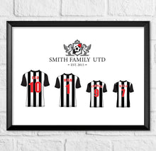 Load image into Gallery viewer, Personalised Family Football Team Gift Print
