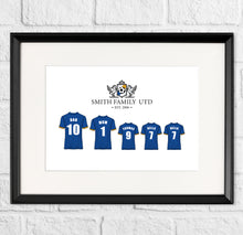 Load image into Gallery viewer, Personalised Family Football Team Gift Print
