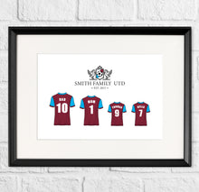 Load image into Gallery viewer, Personalised Family Football Team Gift Print
