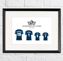 Load image into Gallery viewer, Personalised Family Football Team Gift Print
