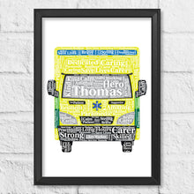 Load image into Gallery viewer, Ambulance gift print by Stunrosie Gifts
