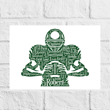 Load image into Gallery viewer, Personalised American Football Gift Print
