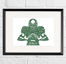 Load image into Gallery viewer, Personalised American Football Gift Print
