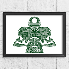 Load image into Gallery viewer, Personalised American Football Gift Print
