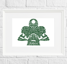 Load image into Gallery viewer, Personalised American Football Gift Print
