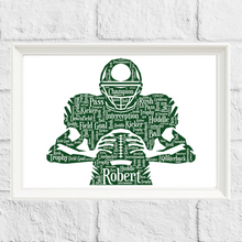 Load image into Gallery viewer, Personalised American Football Gift Print
