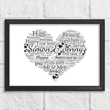 Load image into Gallery viewer, Personalised Anniversary Gift Print
