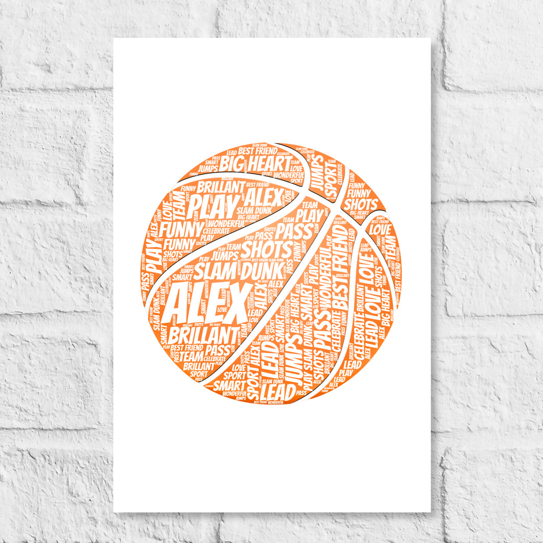 Personalised Basketbll Gift Print