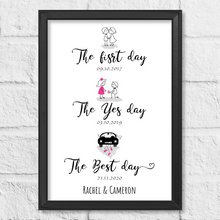 Load image into Gallery viewer, Wedding day gift print by Stunrosie Gifts
