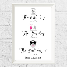 Load image into Gallery viewer, Personalised wedding day gift idea by Stunrosie Gifts
