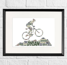 Load image into Gallery viewer, Personalised Mountain Bike Word Art Gift
