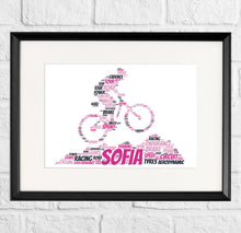 Load image into Gallery viewer, Personalised Mountain Bike Word Art Gift
