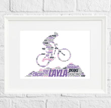 Load image into Gallery viewer, Cycling Mum Mothers day gift print idea
