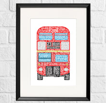 Load image into Gallery viewer, Personalised Bus Gift Print
