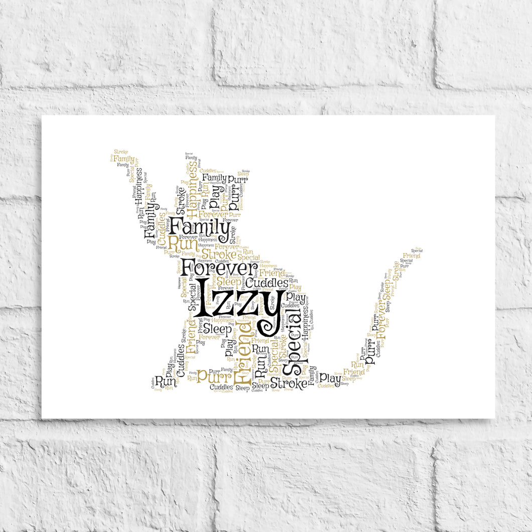 Personalised Cat Gift Print