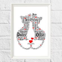 Load image into Gallery viewer, Gift idea for Valentines day Wordart
