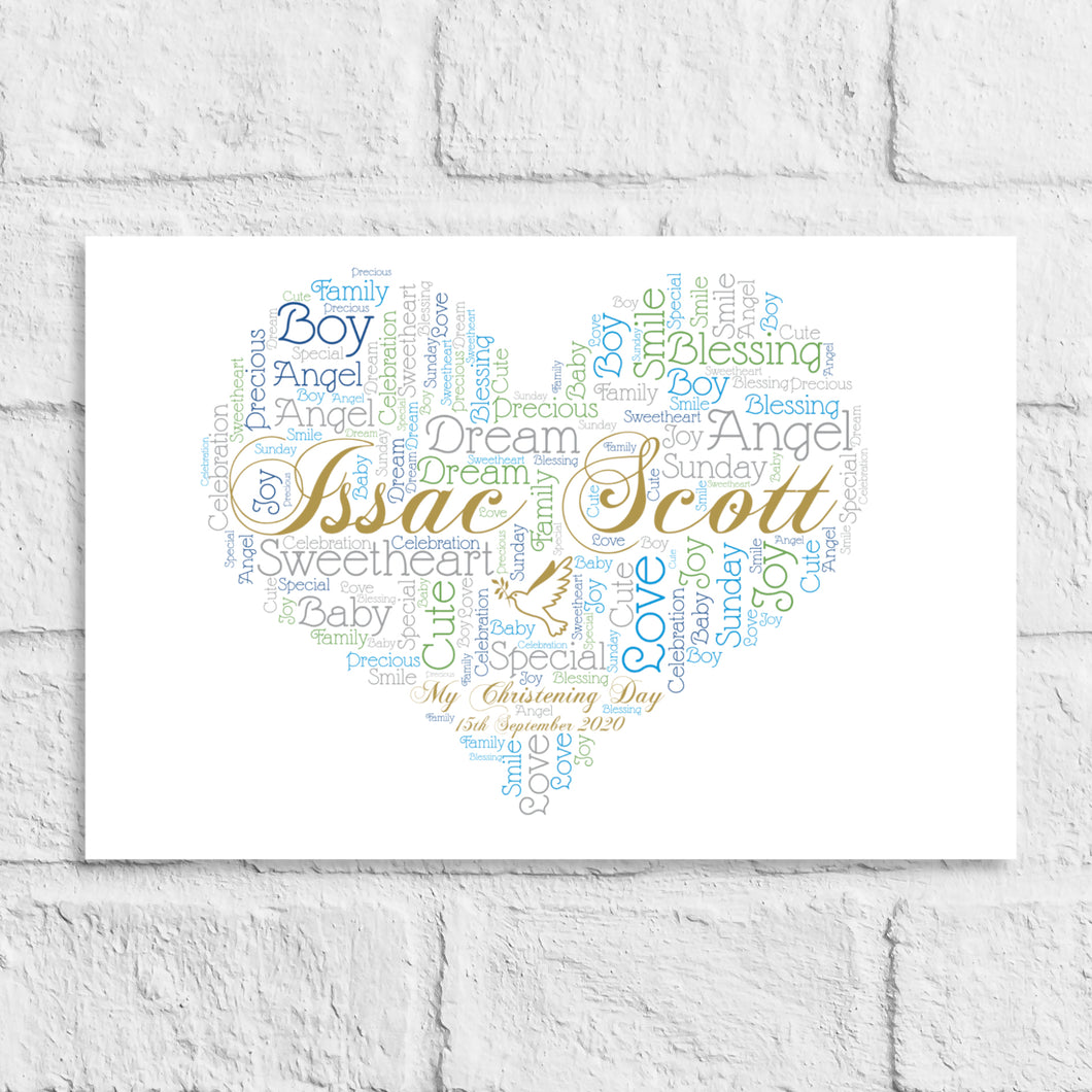 Personalised Christening Gift Print