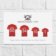 Load image into Gallery viewer, Personalised Family Cricket Team Gift Print
