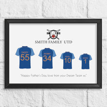 Load image into Gallery viewer, Personalised Family Cricket Team Gift Print
