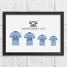 Load image into Gallery viewer, Personalised Family Cricket Team Gift Print
